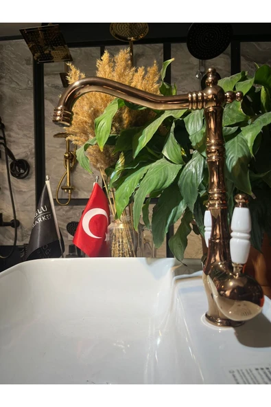 Arıtmalı Mutfak Bataryası Bakır Rustik Arıtmalı Armatür Pirinç Malzeme Zen Design ürün görseli