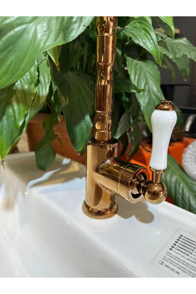 Bronz Mutfak Bataryası Vintage Tasarım Evye Armatür Bakır Zen Design - Resim 3