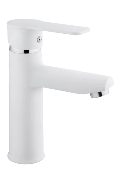 Beyaz Lavabo Bataryası Beyaz Lavabo Musluğu Mat Beyaz Leylak Armatür
