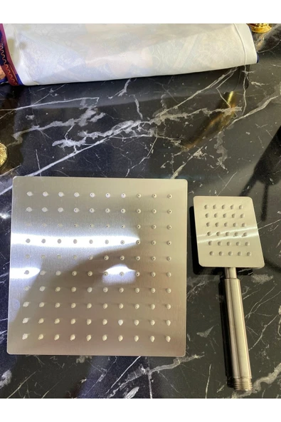 Inox Duş Seti Inox Tepe Yağmurlama Banyo Duş Sistemi Alt Armatür Dahil Set 5 Yıl Garantili - Resim 5