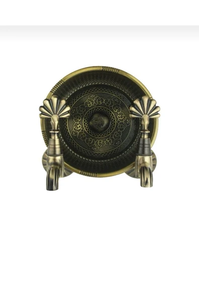 Antik Kurna Musluğu İkili Set Pirinç Hamam Bataryası Kurna Musluğu Hamam Tası Seti ürün görseli