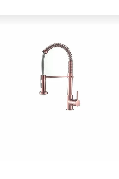 Bakır Mutfak Bataryası Spiralli Uzayan Sistem Bronz Evye Musluğu Endüstriyel Tasarım Batarya Armatür ürün görseli