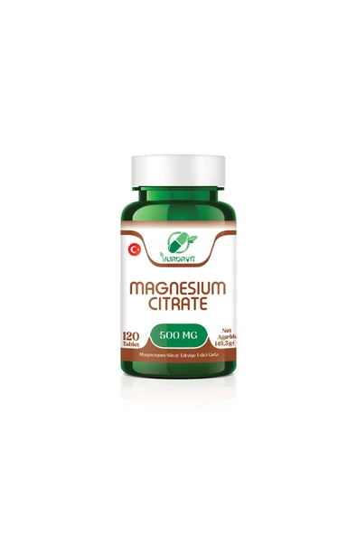 Yurdavit Magnezyum Sitrat 500 Mg MAG 120 Tablet Magnesium Citrate Mayıs 2026