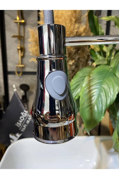 Mutfak Bataryası Endüstriyel Musluk Country Tasarım Spiralli Uzayan Sistem Batarya - Resim 4