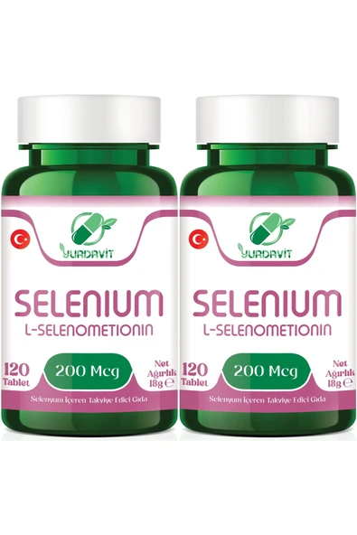 Yurdavit Selenium 200 Mcg Selenyum 2 Adet 120 Tablet Skt.