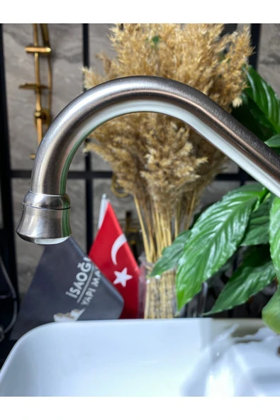 Arıtmalı Mutfak Bataryası Antrasit Evye Musluğu Fırçalanmış Mat Antrasit Arıtıcılı Batarya - Resim 2