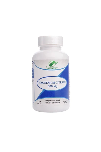 Yurdavit Magnesium Citrate Magnezyum 500 Mg 120 Tablet Aromasız Nisan 2026