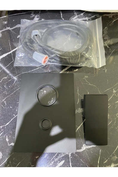 Siyah Ankastre Duş Seti Siyah Duş Sistemi Mat Siyah Renk 5 Yıl Garantili Komple Takım - Resim 3