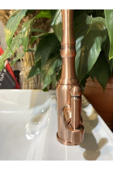 Mat Bakır Mutfak Bataryası Arıtmalı Mutfak Musluğu Zen Design Bakır Batarya Arıtmalı - Resim 3