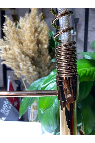 Bronz Mutfak Bataryası Spiralli Evye Musluğu Premium Bakır Mutfak Bataryası Pirinç Malzeme - Resim 4