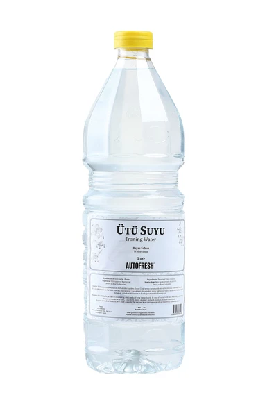 AutoFresh Ütü Suyu 1 Litre Beyaz Sabun Kokulu 1 Lt Buhar Kazanlı Ütülere Uygun Kireç Yapmaz Formül