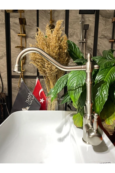 Arıtmalı Mutfak Bataryası Antrasit Evye Musluğu Fırçalanmış Mat Antrasit Arıtıcılı Batarya ürün görseli