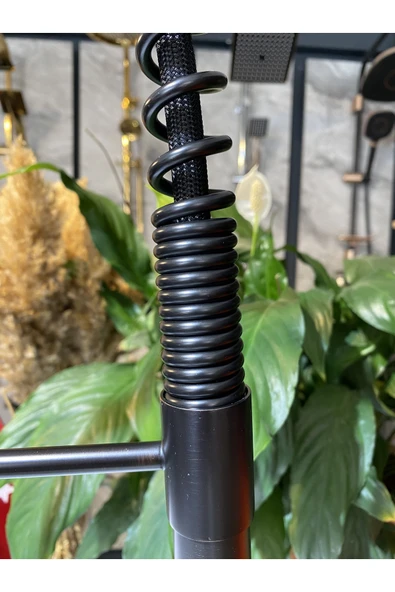 Siyah Mutfak Bataryası Spiralli Uzayan Sistem Endüstriyel Tasarım Tazzik Ayarlı Musluk - Resim 6