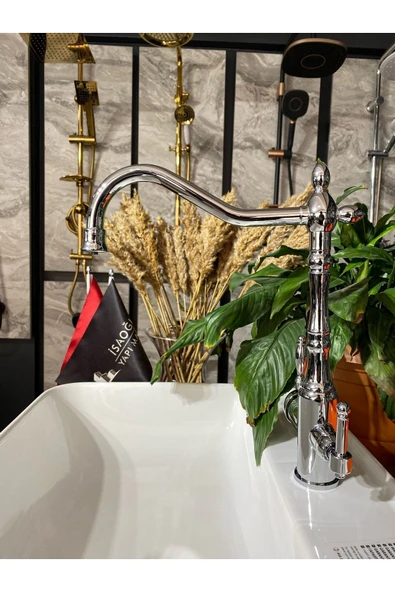 Arıtmalı Mutfak Bataryası 3 Yollu Evye Musluğu Arıtıcılı Mutfak Bataryası Rustik Batarya - Resim 2