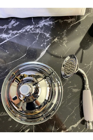Banyo Duş Seti Ve Banyo Bataryası Duş Sistemi Vintage Tasarım 5 Yıl Garantili Robot Duş Seti - Resim 4
