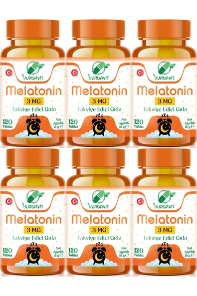 Yurdavit Gıda Takviyesi 3 Mg 120 Tablet Yerli Üretim 6X120 Tablet