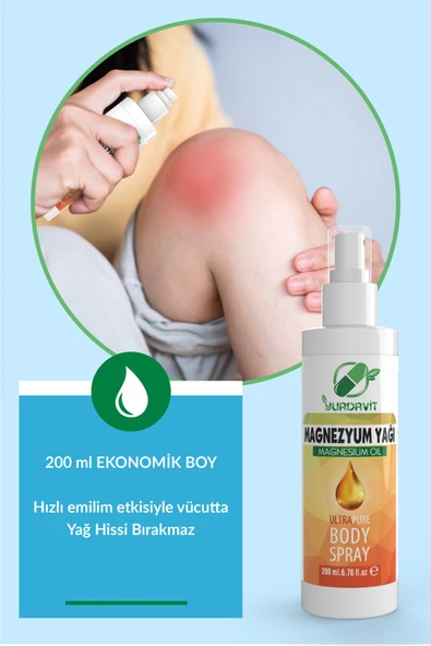 Yurdavit Magnezyum Yağı (magnesium Oil) 200 Ml 10x200 Ml - 4