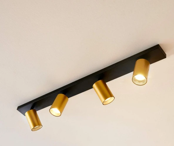 MYLİGHTS  siyah eskitme   DÖRTLÜ LED AVİZE LED SPOT HAREKELİ AVİZE APLULLÜ - 2