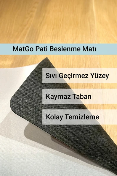 MAtGo Pati Hayvana isme Özel Fotoğraflı Beslenme Matı Kaymaz Sıvı Geçirmez Kedi Köpek Mama Paspası 50x70cm - 5