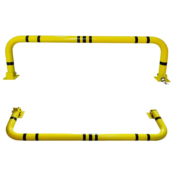 Katlanır Park Bariyeri Otopark Demiri Kişisel Kilitli Yatar Otopark Bariyeri 150 cm 2mm Sarı - Resim 4