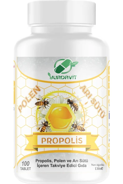 Yurdavit Propolis Polen Arı Sütü 100 Tablet