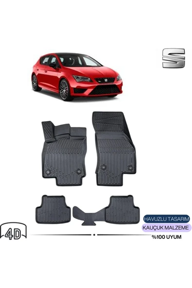 SEAT LEON 2014 4D Havuzlu Paspas