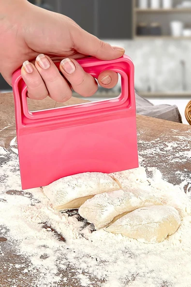 Hamur Kesme Aparatı Kesici Kazıyıcı Pasta Ve Kek Şekillendiren Spatula Plastik
