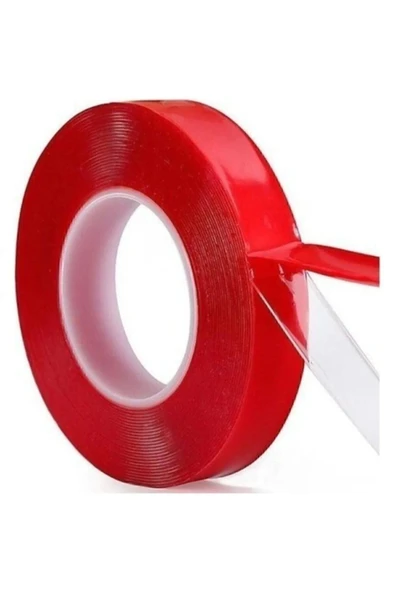 5 Adet Çift Taraflı Silikonlu 2 Metre Şeffaf Bant 18 Mm X2m - 3
