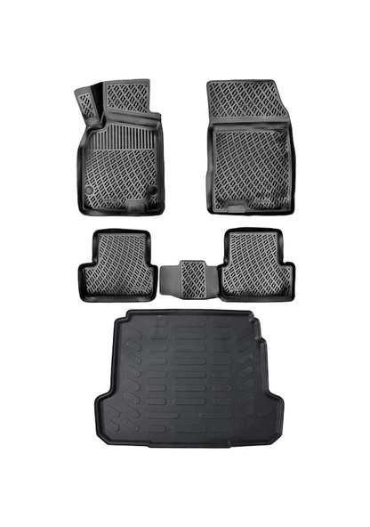 Land Rover Range Rover Sport 2005 Model 3D Bagaj Havuzu ve Araca Özel Paspas Seti (HEDİYELİ)