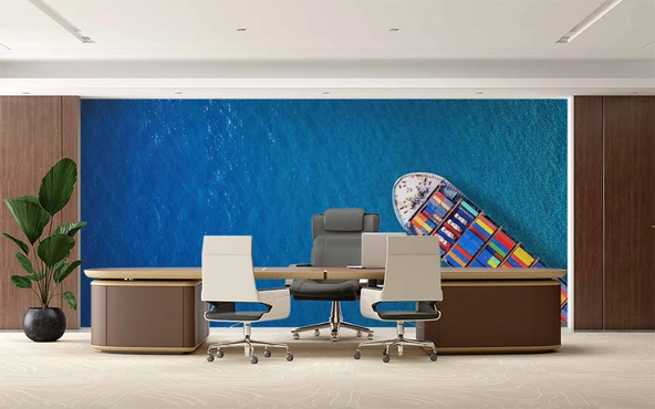 Gemi Lojistik Konteyner Duvar Kağıdı - Resim 3