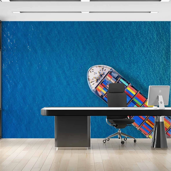 Gemi Lojistik Konteyner Duvar Kağıdı - Resim 2