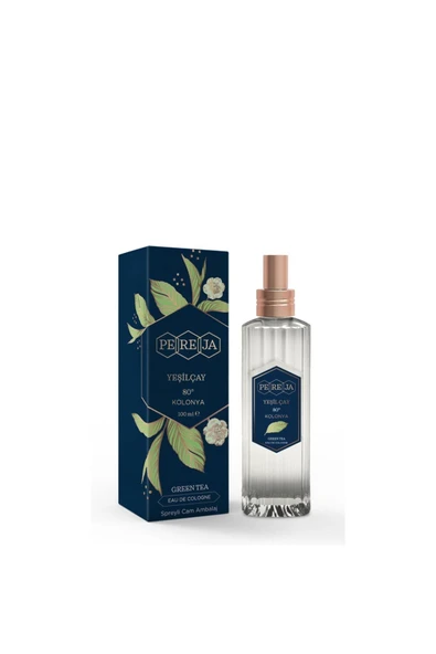 Pereja Spreyli Cam Şişe Yeşilçay Kolonya 100 ml