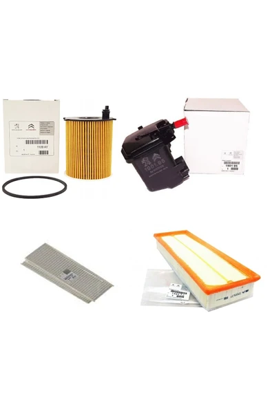 Peugeot Partner Tepee 1.6 Hdi (08 - 11) Filtre Bakım Seti Orijinal Uyumlu