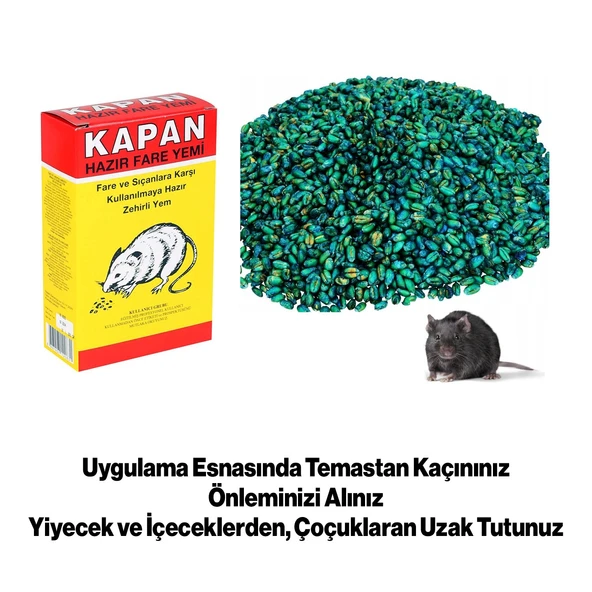 Fare Haşere Böcek Sıçan Yemi Zehir Buğday 200 gr Hazır Zehirli Yem 1 Adet - 4