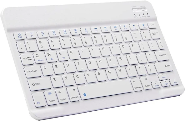 Lenovo Tab Plus TB351FU 11.5" Uyumlu Kablosuz Bluetooth Şarj Edilebilir Klavye - Beyaz