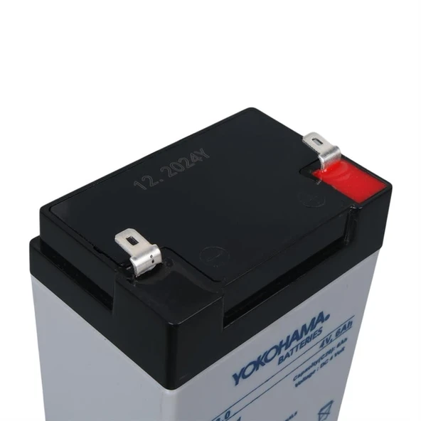 Ayt Yokohama YH-46.0 4 Volt 6 Amper Kuru Akü 68x45x95 mm Yeni Tarihli Taze Akü - 8