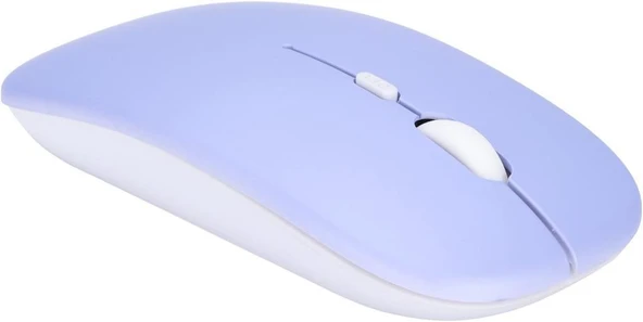 Xiaomi Redmi Pad Pro 12" Uyumlu Kablosuz Bluetooth Pilli Optik Mouse - Mor - 2