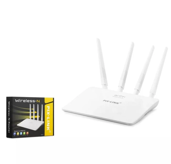 PIX-LINK LV-WR21Q WI-FI REPEATER/ROUTER/AP 300MBPS 4 ANTEN BEYAZ