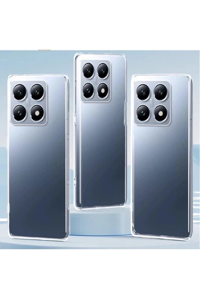 Xiaomi 14T Pro Uyumlu Kılıf  Şeffaf Silikon Kapak - Resim 4