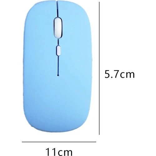 Xiaomi Redmi Pad Pro 12" Uyumlu Kablosuz Bluetooth Pilli Optik Mouse - Mavi - 3