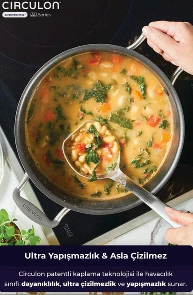 Cırculon A1 Serisi 24x13,5cm Cam Kapaklı Tencere - 2