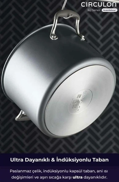 Cırculon A1 Serisi 24x13,5cm Cam Kapaklı Tencere - 4