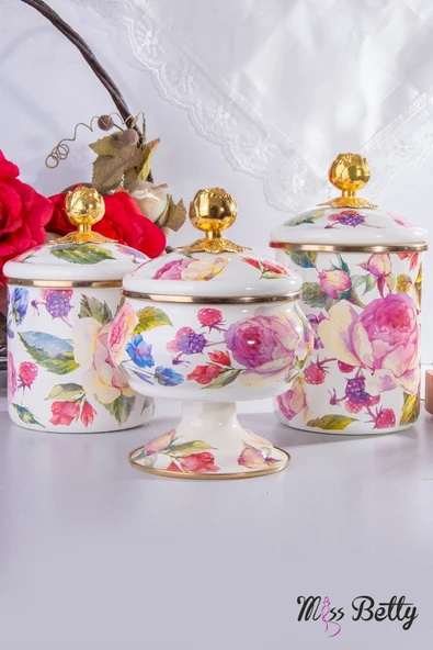 Miss Betty Emaye 3'lü Kavanoz Set Rose Deluxe - 1