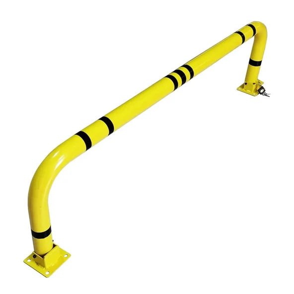 Katlanır Park Bariyeri Otopark Demiri Kişisel Kilitli Yatar Otopark Bariyeri 150 cm 3mm Siyah
