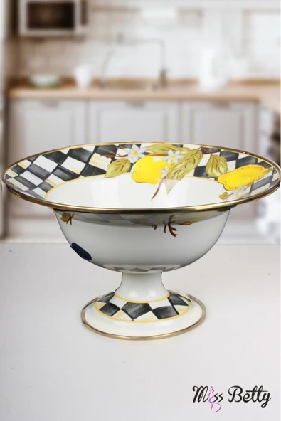 Miss Betty Emaye Ayaklı Meyvelik 30 Cm Linda ürün görseli