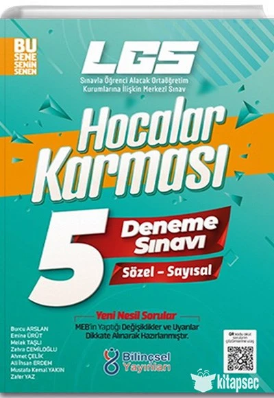 LGS Hocalar Karması 5 Deneme Sınavı Bilinçsel Yayınları