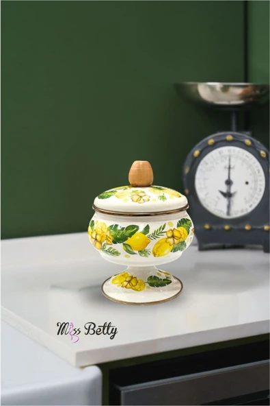 Miss Betty Citrus Emaye Ayaklı Şekerlik - 1