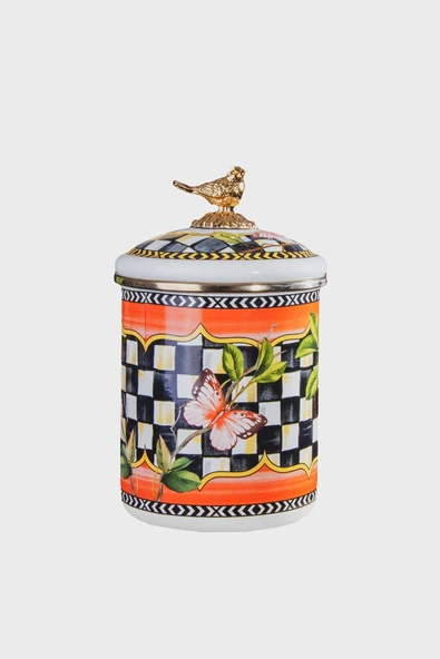 Miss Betty MİSS BETTY 9381 BİRD DELUXE - PARADİSE 15 CM EMAYE LÜX KAVANOZ - Resim 3