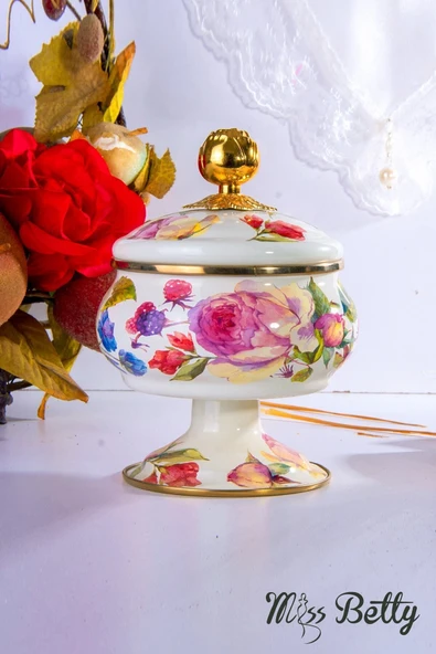 Miss Betty Emaye Çaydanlık Ve Şekerlik Takımı Rose Deluxe - 2
