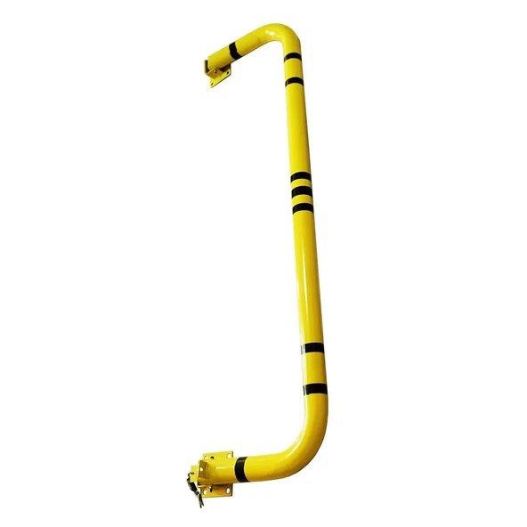 Katlanır Park Bariyeri Otopark Demiri Kişisel Kilitli Yatar Otopark Bariyeri 150 cm 3mm Turuncu - 6